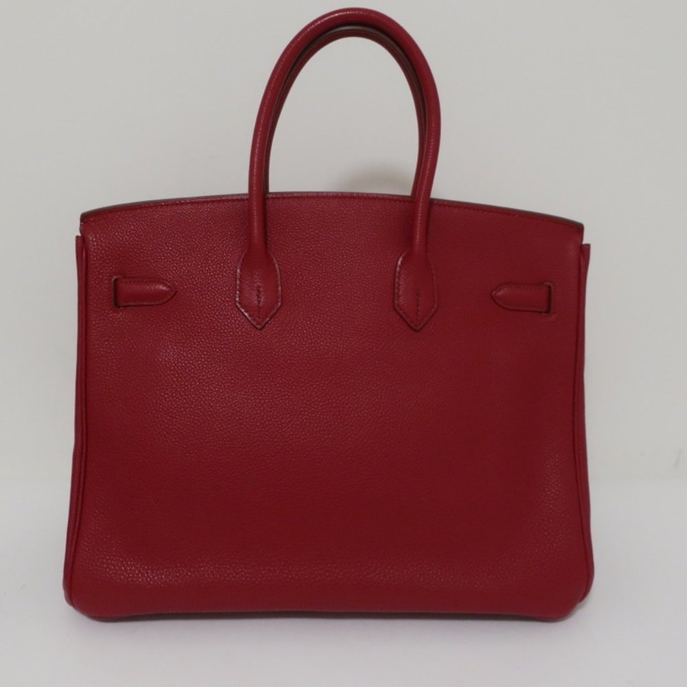 HERMES BIRKIN 35CM ROUGE GARANCE TOGO LEATHER GOLD HARDWARE 2008 - Picture 2 of 14